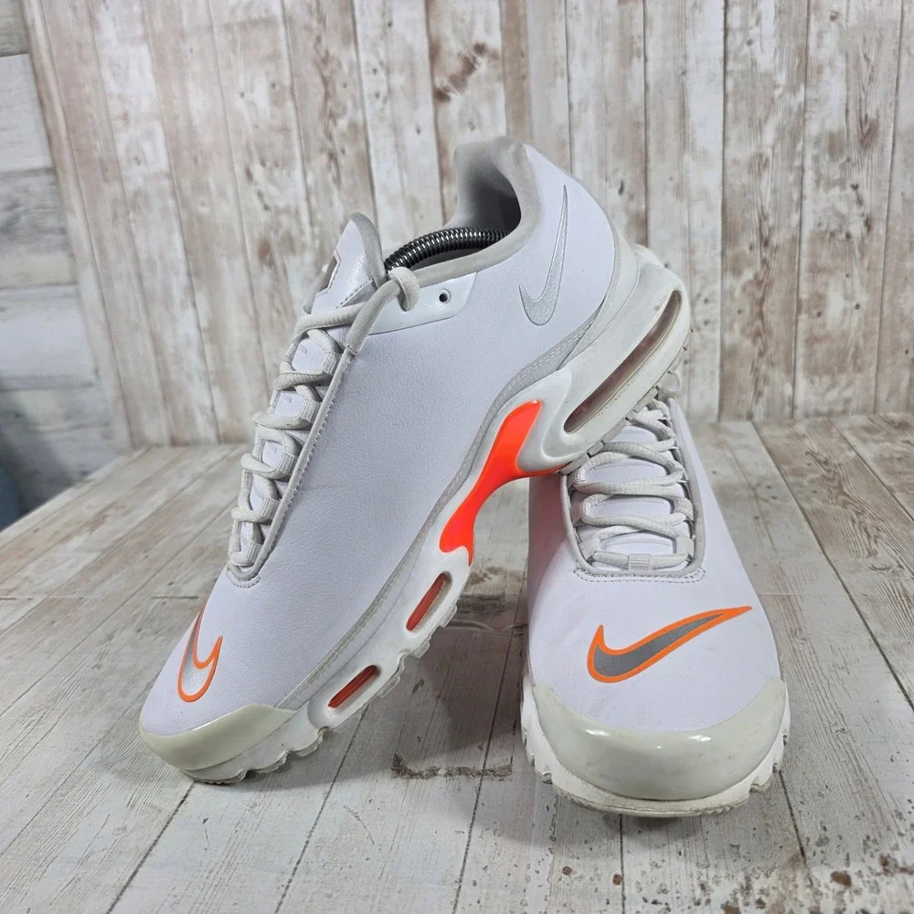 Nike Air Max Plus NS‎ GPX White Total Orange Tn Logo Mens AQ1088-100 Size 11